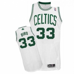 Youth Adidas Boston Celtics 33 Larry Bird Authentic White Home NBA Jersey
