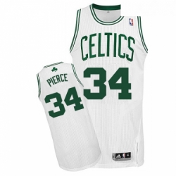 Youth Adidas Boston Celtics 34 Paul Pierce Authentic White Home NBA Jersey 
