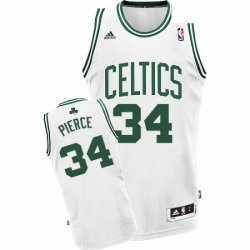 Youth Adidas Boston Celtics 34 Paul Pierce Swingman White Home NBA Jersey 