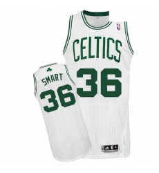 Youth Adidas Boston Celtics 36 Marcus Smart Authentic White Home NBA Jersey