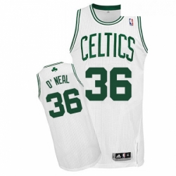 Youth Adidas Boston Celtics 36 Shaquille ONeal Authentic White Home NBA Jersey 
