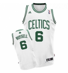 Youth Adidas Boston Celtics 6 Bill Russell Swingman White Home NBA Jersey