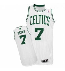 Youth Adidas Boston Celtics 7 Jaylen Brown Authentic White Home NBA Jersey