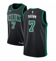 Youth Adidas Boston Celtics 7 Jaylen Brown Swingman Black NBA Jersey Statement Edition