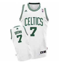 Youth Adidas Boston Celtics 7 Jaylen Brown Swingman White Home NBA Jersey