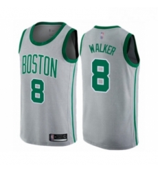 Youth Boston Celtics 8 Kemba Walker Swingman Gray Basketball Jersey City Edition 
