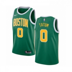 Youth Nike Boston Celtics 0 Jayson Tatum Green Swingman Jersey Earned Edition 