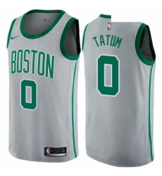 Youth Nike Boston Celtics 0 Jayson Tatum Swingman Gray NBA Jersey City Edition 