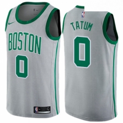 Youth Nike Boston Celtics 0 Jayson Tatum Swingman Gray NBA Jersey City Edition 