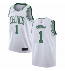 Youth Nike Boston Celtics 1 Walter Brown Authentic White NBA Jersey Association Edition