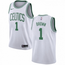 Youth Nike Boston Celtics 1 Walter Brown Authentic White NBA Jersey Association Edition