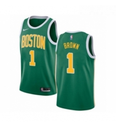 Youth Nike Boston Celtics 1 Walter Brown Green Swingman Jersey Earned Edition