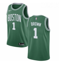 Youth Nike Boston Celtics 1 Walter Brown Swingman GreenWhite No Road NBA Jersey Icon Edition