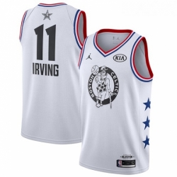 Youth Nike Boston Celtics 11 Kyrie Irving White Basketball Jordan Swingman 2019 All Star Game Jersey 