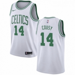 Youth Nike Boston Celtics 14 Bob Cousy Authentic White NBA Jersey Association Edition