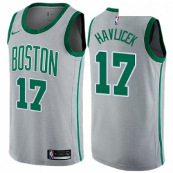 Youth Nike Boston Celtics 17 John Havlicek Swingman Gray NBA Jersey City Edition