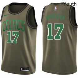 Youth Nike Boston Celtics 17 John Havlicek Swingman Green Salute to Service NBA Jersey