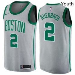 Youth Nike Boston Celtics 2 Red Auerbach Swingman Gray NBA Jersey City Edition