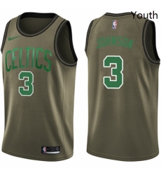 Youth Nike Boston Celtics 3 Dennis Johnson Swingman Green Salute to Service NBA Jersey