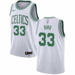 Youth Nike Boston Celtics 33 Larry Bird Authentic White NBA Jersey Association Edition