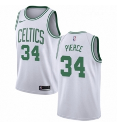 Youth Nike Boston Celtics 34 Paul Pierce Authentic White NBA Jersey Association Edition 