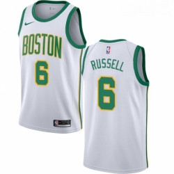 Youth Nike Boston Celtics 6 Bill Russell Swingman White NBA Jersey City Edition