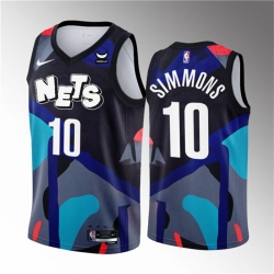 Men Brooklyn Nets 10 Ben Simmons Black 2023 24 City Edition Stitched Basketball Jersey