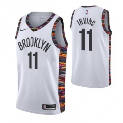 Men Brooklyn Nets 11 Kyrie Irving Swingman Black Basketball Jersey 2018 19 City Edition