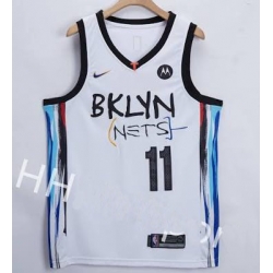 Men Brooklyn Nets 11 Kyrie Irving White 2021 Nike Swingman Jersey