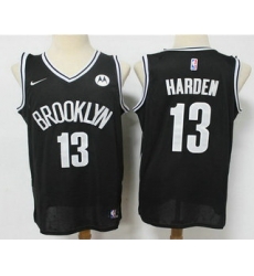 Men Brooklyn Nets 13 James Harden 2021 Black Swingman Stitched NBA Jersey With The NEW Sponsor Logo