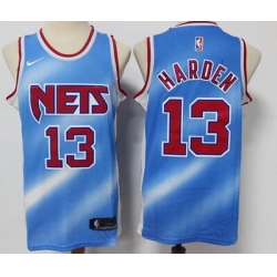 Men Brooklyn Nets 13 James Harden  City Edition Blue Jersey