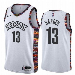 Men Brooklyn Nets 13 James Harden White 2020 City Edition Nike Swingman Jersey
