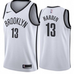 Men Brooklyn Nets 13 James Harden White 2021 Nike Swingman Jersey