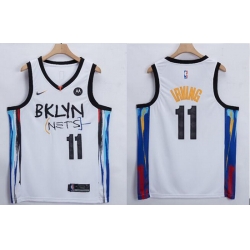 Men Brooklyn Nets Kyrie Irving 11 White 2021 Nike NBA Swingman Jersey