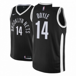 Men NBA 2018 19 Brooklyn Nets 14 Milton Doyle City Edition Black Jersey 