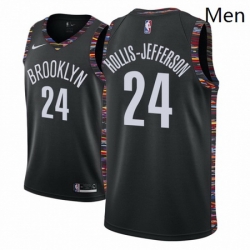 Men NBA 2018 19 Brooklyn Nets 24 Rondae Hollis Jefferson City Edition Black Jersey