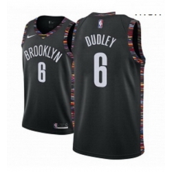 Men NBA 2018 19 Brooklyn Nets 6 Jared Dudley City Edition Black Jersey 