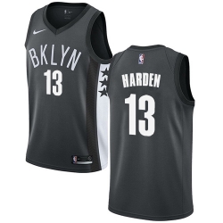 Men Nike Brooklyn Nets 13 James Harden Gray NBA Swingman Statement Edition Jersey