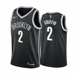 Men Nike Brooklyn Nets 2 Blake Griffin Black NBA Swingman Icon Edition Jersey