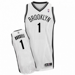 Mens Adidas Brooklyn Nets 1 DAngelo Russell Authentic White Home NBA Jersey