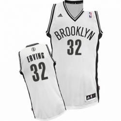 Mens Adidas Brooklyn Nets 32 Julius Erving Swingman White Home NBA Jersey