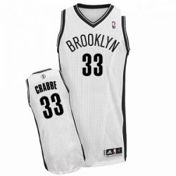 Mens Adidas Brooklyn Nets 33 Allen Crabbe Authentic White Home NBA Jersey 