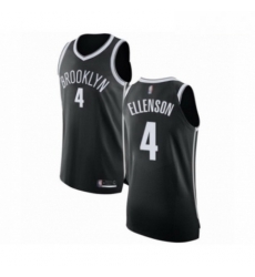Mens Brooklyn Nets 4 Henry Ellenson Authentic Black Basketball Jersey Icon Edition 