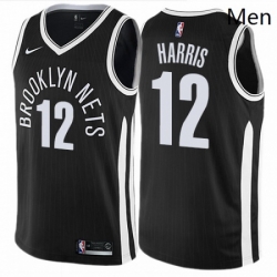 Mens Nike Brooklyn Nets 12 Joe Harris Swingman Black NBA Jersey City Edition 
