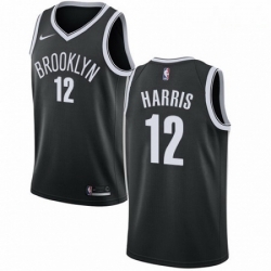 Mens Nike Brooklyn Nets 12 Joe Harris Swingman Black NBA Jersey Icon Edition 