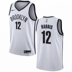 Mens Nike Brooklyn Nets 12 Joe Harris Swingman White NBA Jersey Association Edition 