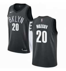 Mens Nike Brooklyn Nets 20 Timofey Mozgov Authentic Gray NBA Jersey Statement Edition