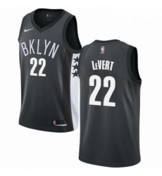 Mens Nike Brooklyn Nets 22 Caris LeVert Authentic Gray NBA Jersey Statement Edition
