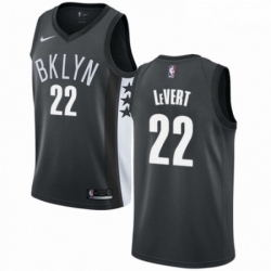 Mens Nike Brooklyn Nets 22 Caris LeVert Swingman Gray NBA Jersey Statement Edition
