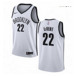 Mens Nike Brooklyn Nets 22 Caris LeVert Swingman White NBA Jersey Association Edition